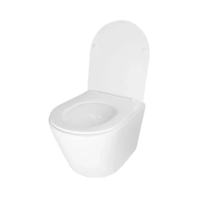 Фото 5 Унітаз підвісний Swan, Ultra Quiet сидіння Slim Duroplast/ Soft-close/ Quick relase WHITE Qtap 