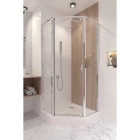 Фото 3 Душова кабіна Qtap Leo 90x90 CRM10995-AC6 Clear, 5-кутна, роспашна, б/піддону