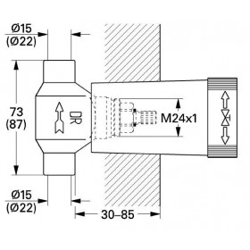 Фото 2 Механизм встраиваемого вентиля 1/2 (29801000)