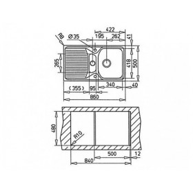 Фото 1 Кухонная мойка Teka TEXINA 50B TG Серый агат (87446)