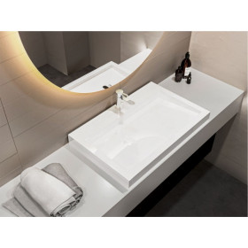 Фото 5 Умывальник Miraggio Agness 750 Глянец Прямоугольный Накладной