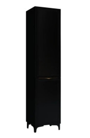 Фото Пенал підлоговий MIRATER Естель 40, з кошиком, чорний, (прав.)