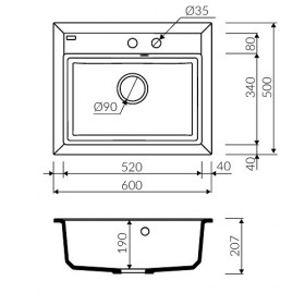 Фото 1 Кухонная мойка Marmorin Ivo песочный (718 103 007)