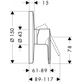 Фото 1 Встраиваемый смеситель д/душа Hansgrohe Talis Е2 (31666000)