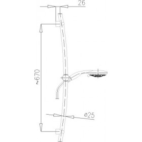 Фото 1 841-160-00 VESTA Душевой гарнитур передвижной