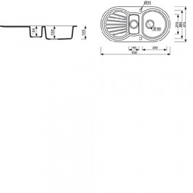 Фото 1 Кухонная мойка Marmorin Korund белый (190 513 006)