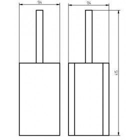 Фото 1 Haceka Whitewash Ершик д/унитаза (квадратный) (402220)