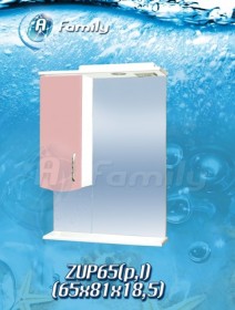 Фото Зеркало A Family 1-ZP 65 Правое Розовое