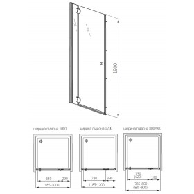 Фото 4 103-06067 Душевая дверь в нишу Aquaform SOL DE LUXE 120 правая