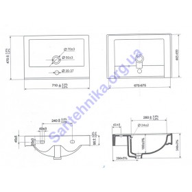 Фото 1 Тумба с умывальником АРИАЛ Принц Д70 Т-6