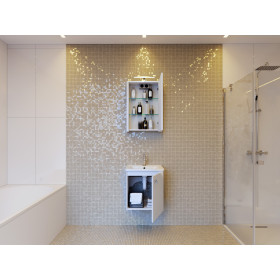 Фото 4 Тумба подвесная Ювента Novara Nv-50 белый с умывальником Urban-50