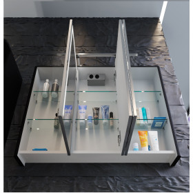 Фото 7 Зеркальный шкаф Botticelli Levanto LvM-128 черный