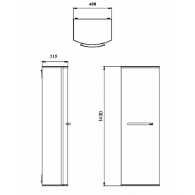 Фото 1 Пенал подвесной Botticelli Vanessa VnР-140 индиго синий