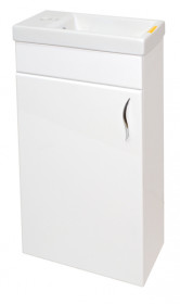 Фото Т014019 Тумба под умывальник подвесная Комо 40  (лев) (без умыв.)