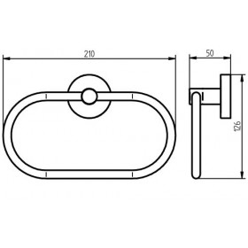 Фото 1 Haceka Kosmos TEC Кольцо д/полотенца (402406)