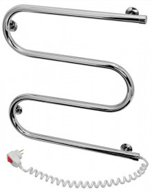 Фото Полотенцесушитель Laris Змейка 25 РС3 Электро 500х500 мм с полками