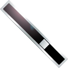 Фото Дизайн-решетка стекло (черная) Viega ER9 617080 800 мм