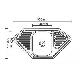 Фото 1 Кухонная мойка Galati Meduză Satin