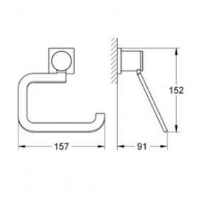 Фото 1 Держатель для туал.бумаги Grohe Allure без крышки (40279000)