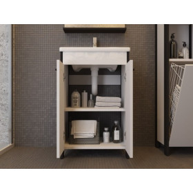 Фото 4 Тумба Ювента Brooklyn-55 с умывальником Soft-55 белый