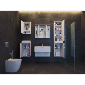 Фото 4 Зеркальный шкаф Oscar OscMC-80 белый