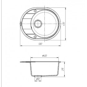 Фото 1 Кухонная мойка Galati Voce Biela (101)