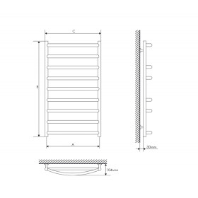 Фото 1 Полотенцесушитель Laris Микс П7 450х700