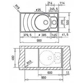 Фото 1 Кухонная мойка TEKA ZENO 60 B Полированная (40139410)