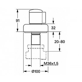 Фото 1 Внешняя часть переключателя Grohe Sentosa на 2 полож. (19903000)