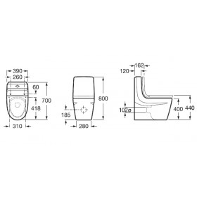 Фото 4 Чаша унитаза Roca Khroma ГВ (342657000)