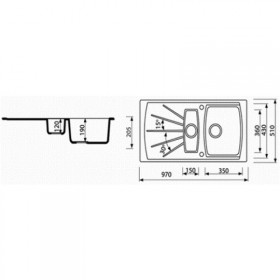 Фото 1 Мойка кухонная FENCO 1,5k 1o 320 513 002 BLACK