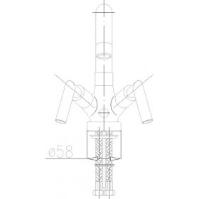 Фото 1 342-420-00 HARMONIC Смеситель для кухни с поворотным изливом, L=150 мм
