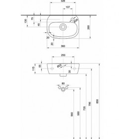 Фото 1 Умывальник Kolo Style 36см L22136