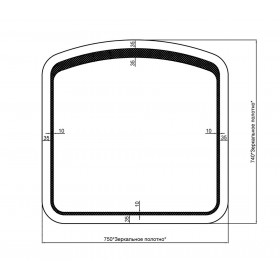 Фото 1 Зеркало Мойдодыр MD-LED 75х74