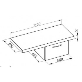 Фото 4 0401-293012 Консоль под умыв. Aquaform MERIDA 110 правая б/о