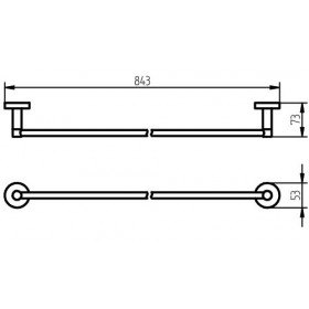 Фото 1 Haceka Kosmos TEC Вешалка д/полотенца, 80см (402421)