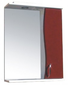 Фото Зеркало со шкафчиком Э-1 50 правый (бордовый)
