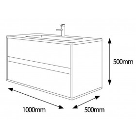 Фото 1 Тумба Botticelli Torino Tr-100 белый с умывальником Marlen-100