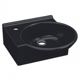 Фото Раковина Idevit Myra Mini 36 см с отверстием слева 0201-0367-07, черная