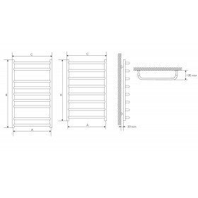 Фото 1 Полотенцесушитель Laris Стандарт П4 450х500 Электро