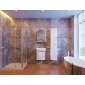 Фото 2 Зеркальный шкаф Livorno LvrMC-60 структурный белый