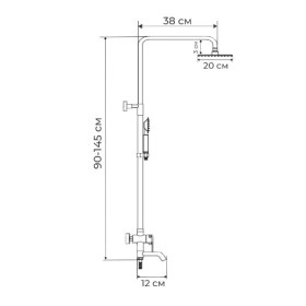 Фото 4 Душова сичтема зі змішувачем для ванни Mixxus PREMIUM FRANCO 009-J