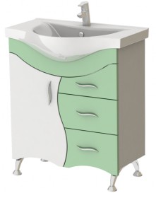 Фото Тумба Ювента Бриз Б2-75 Б с умывальником Vittoria 75 Салатовый
