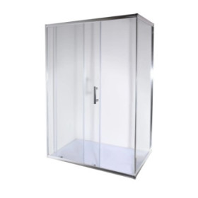 Фото 1 Душова кабіна Mixxus Hard SC01-100x80x185-TR CHROME,  б/піддону