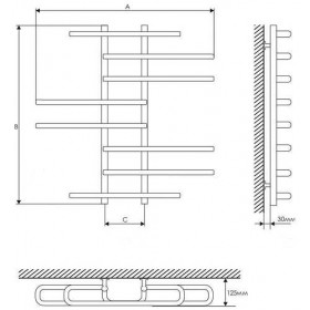 Фото 1 Полотенцесушитель Laris Диана П8 1050х800 мм