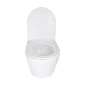 Фото 3 Унітаз підвісний Swan, Ultra Quiet сидіння Slim Duroplast/ Soft-close/ Quick relase WHITE Qtap 