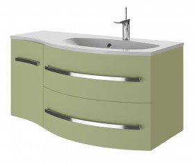 Фото Тумба Botticelli Vanessa Vndl левая оливковый с умывальником Levanto-110 L