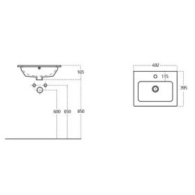 Фото 1 Раковина меблева Estro 50 см (44050)