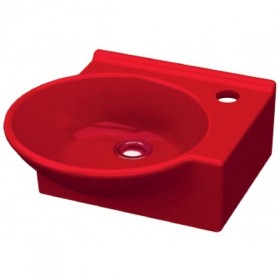 Фото Раковина Idevit Myra Mini 36 см с отверстием справа 0201-0365-08, красная