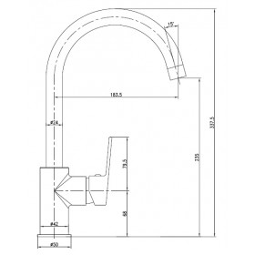 Фото 1 Смеситель для кух. мойки Imprese LASKA White боковой (55040W)
